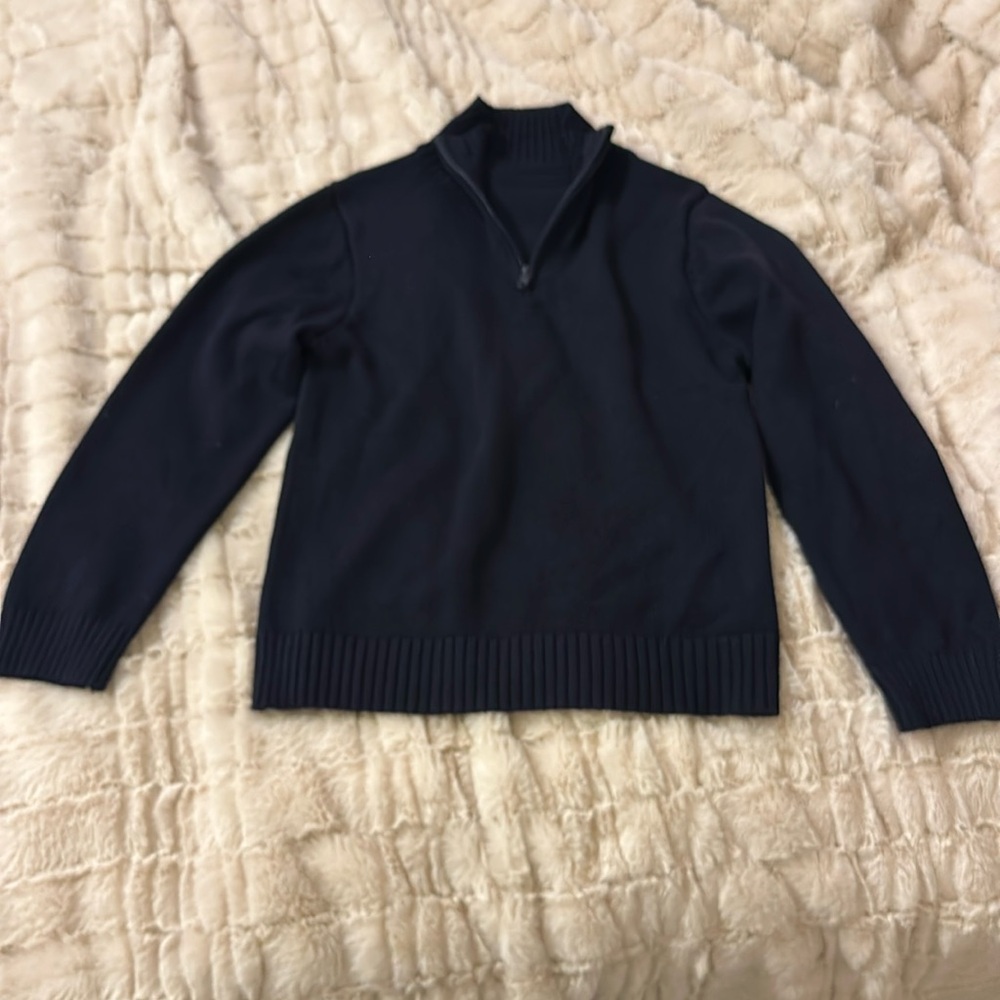 Half zip pullover sweater, Navy, 8T
